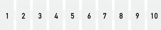 Terminal Block Rail Label Numbering 1-10 4/6mm² Zb6/h Blox Connect 02.024.0254 10 Pieces