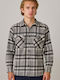 Long-sleeved Shirt Checked Gray