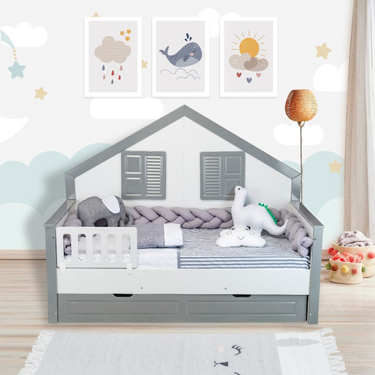 Set Pentru Patut Solid Grey 8buc piese