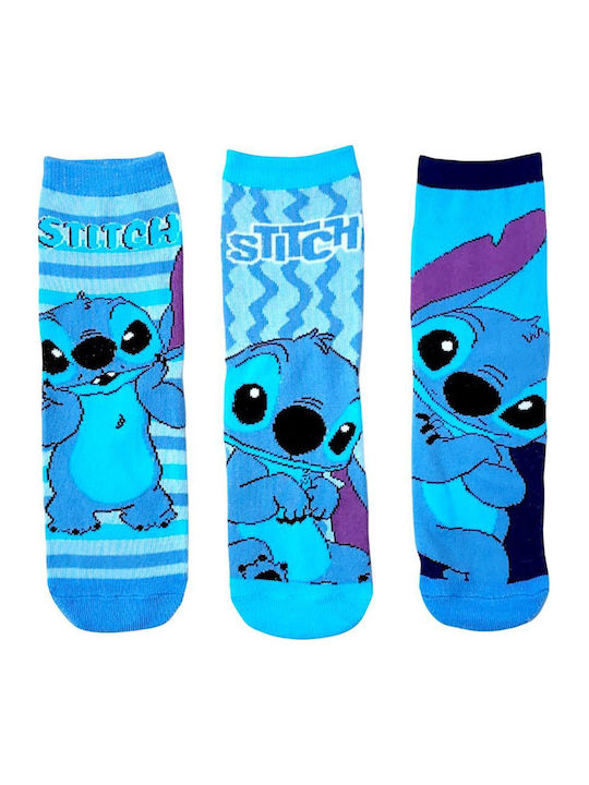 Disney Παιδικές Κάλτσες Stitch Πολύχρωμες 3 Ζευ...