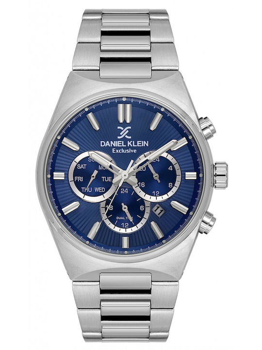 Daniel Klein Γυναικείο Ρολόι 42mm Μπαταρίας με Ασημί Μεταλλικό Μπρασελέ