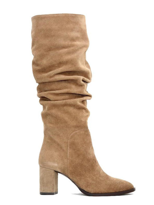 Fardoulis Leather Medium Heel Women's Boots Puro