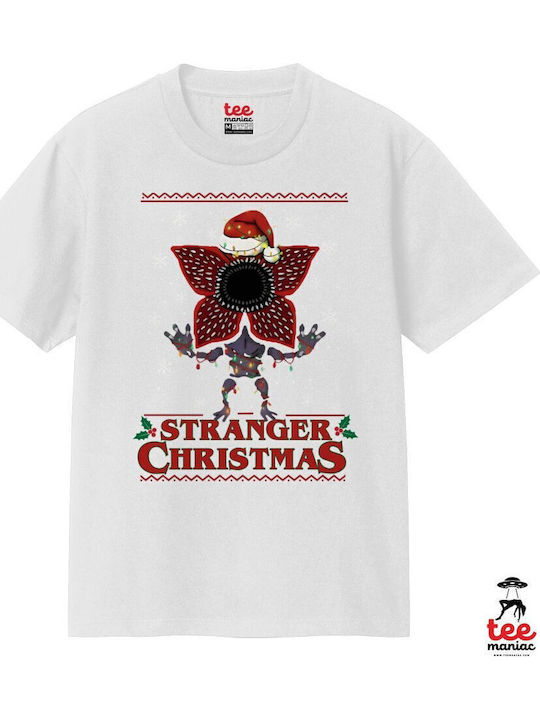 T-shirt Stranger Things Christmas White Cotton