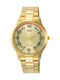 Q&Q Men's Watch 40mm Battery with Gold Metal Bracelet
