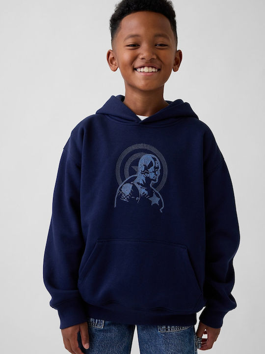GAP Fleece Παιδικό Φούτερ με Κουκούλα και Τσέπε...