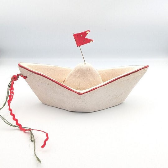 G2026/421 Handmade Decorative Ceramic Little Boat Grekas Home