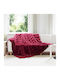 vidaXL Pelzige Decke Übergröße 240x270cm Türkis Rot