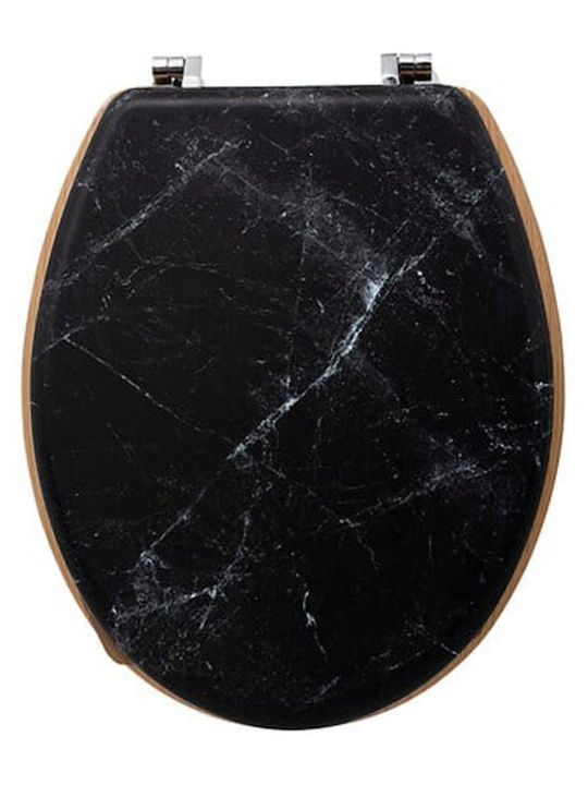 Atmosphera Marble Toilet Seat Black 36cm