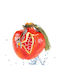 Souvenir Papoulia Glücksbringer Startseite Rot aus Kunststoff 9x10cm 1Stück