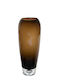 Handmade Natural Glass Brown Vase 14x14x33cm