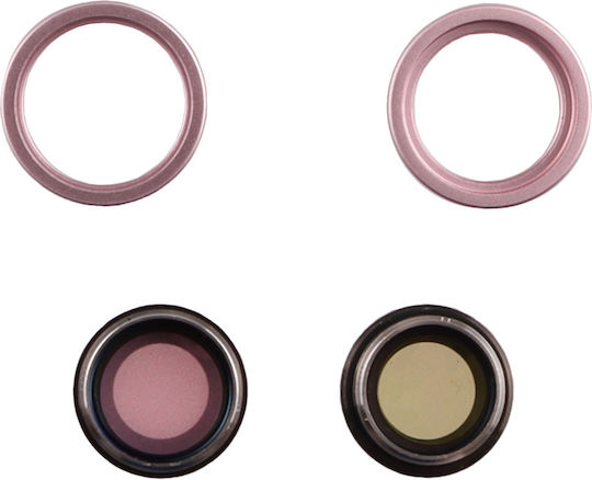 Iphone 15/15 Plus Mobile Phone Camera Lens And Rings Set 2 Pcs Pink 3p