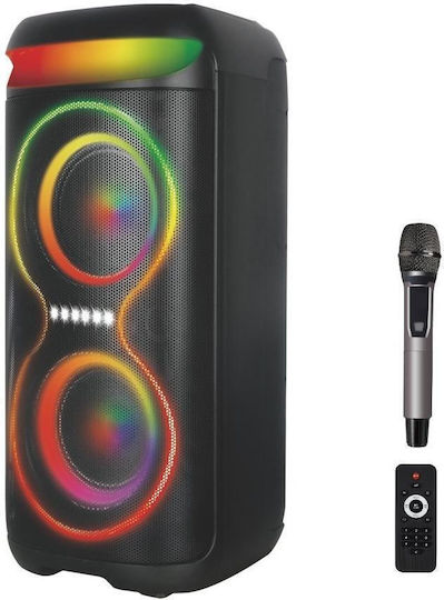 XO Ηχείο Karaoke με Ασύρματο Μικρόφωνο και Εφέ Φωτισμού F70 249-0239-SN Μαύρο