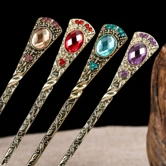 Hair Stick Chop Stick Vintage Crystals Tamsin