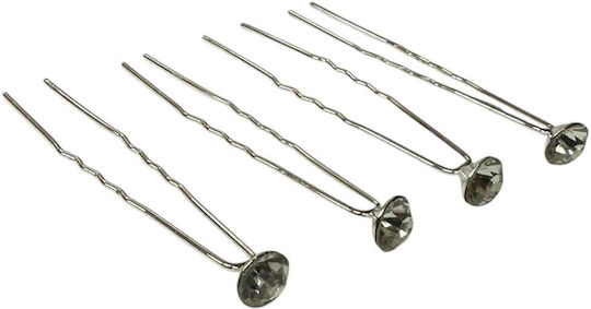 Dekorative Haarnadeln Einzeln Strass Set 4 Stück 94812