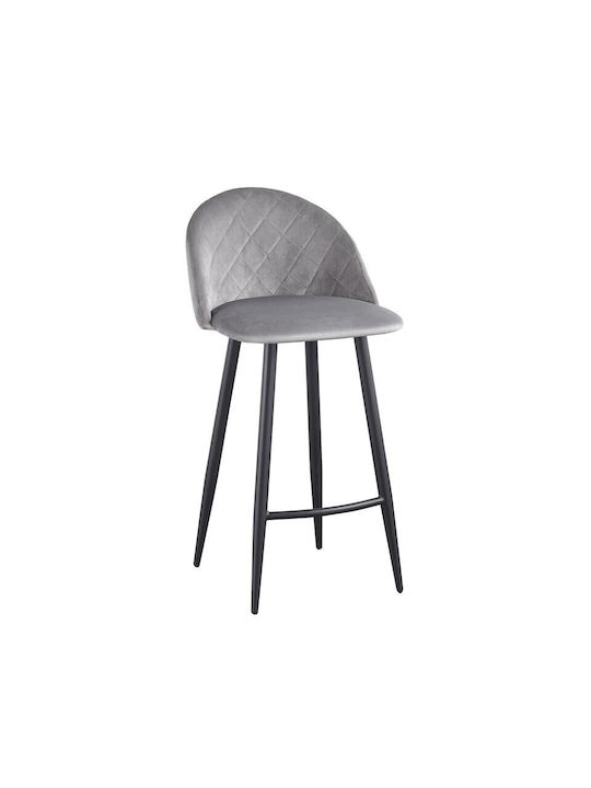 Scaune Bar cu spătar Metal Bella Black, Grey 2b...