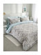 Vesta Home Fiona Σετ Σεντόνια Μονά με Λάστιχο 100x200+25εκ. Γαλάζιο (3τμχ)