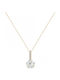 Halskette Solitärring aus Gold 14K mit Zirkon
