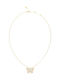 Guess Necklace with design Butterfly from Gold Plated Steel with Pearls