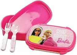 Barbie Sandwich Box + Set Μαχαιροπίρουνα Barbie Sandwich Box + Set Μαχαιροπίρουνα