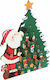 Cutie Muzicală De Decor Pentru Calendarul Advent Pom De Crăciun Design 24 De Zile Din Lemn 39 X 6 X 52 Cm