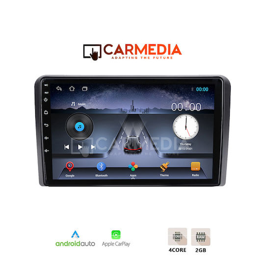 Carmedia Car Audio System for Hyundai H-1 2007 with Touch Screen 9 Inches Bluetooth USB Wi-Fi GPS Apple CarPlay Android Auto