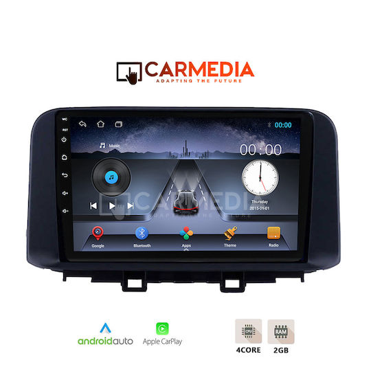 Carmedia Car Audio System for Hyundai Kona 2017 (Bluetooth/USB/WiFi/GPS/Apple-Carplay/Android-Auto) with Touch Screen 10"