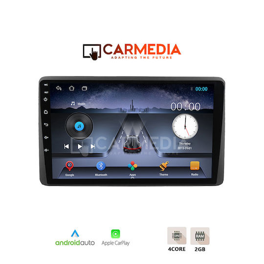 Carmedia Ηχοσύστημα Αυτοκινήτου για Dacia Duster 2019 (Bluetooth/USB/WiFi/GPS/Apple-Carplay/Android-Auto) με Οθόνη Αφής 10"