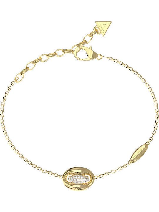 Guess Women's Steel Gold Plated Bracelet 21cm