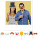 Σετ Φωτογραφικού Photo Booth Circus Party 8 Τμχ