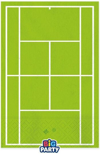 Party Napkins 33 X 33cm Tennis 6 Pieces
