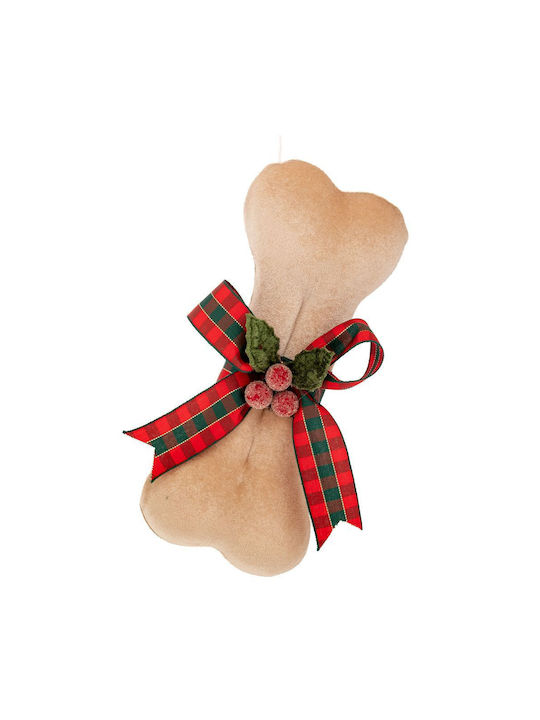 Christmas Tree Ornament Fabric Dog Bone Beige 9x6x20cm Iliadis 90334 Set 4 Pieces Beige Iliadis Il_90334