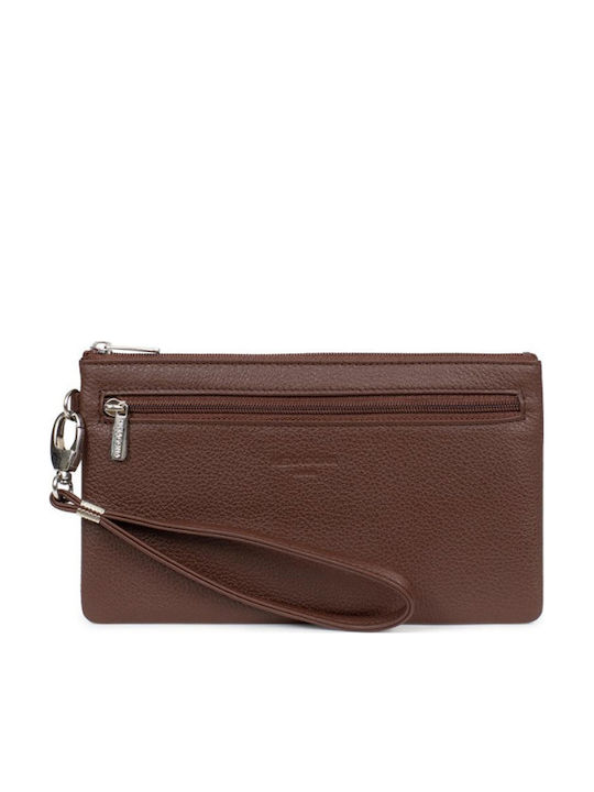 Hexagona Leather Women's Wallet Classic Brown