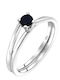 Single Stone Ring in 18K White Gold with Diamond