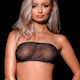 Tube Bra In Silver Sheer Net L Xl