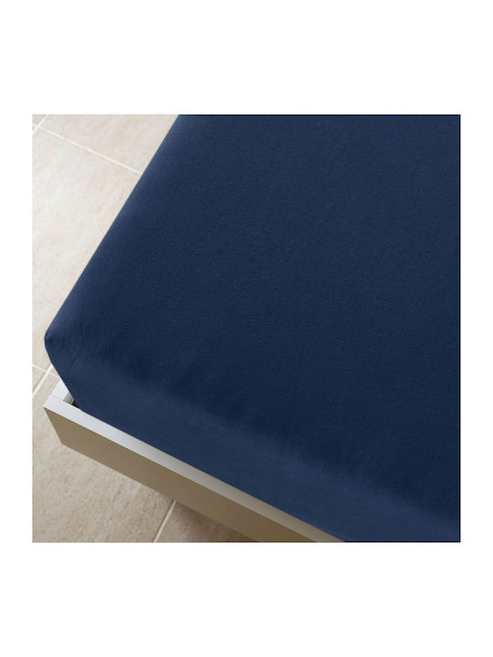 vidaXL Sheet Sets King Size with Elastic 180x200cm. Blue 2pcs