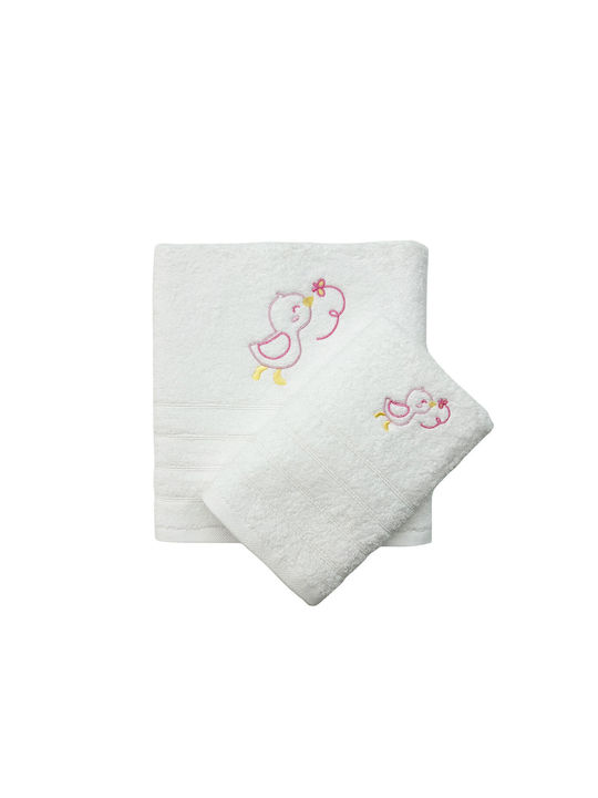 Bunny Bebe Σετ Βρεφικές Πετσέτες 2τμχ Βάρους 500gr/m²