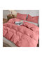 Lino Home Sheet Sets Queen with Elastic 160x200+32cm. Moderna Coral 4pcs