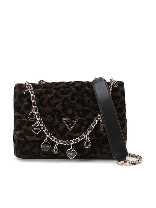 Guess Giully Damentasche Schultertasche Braun