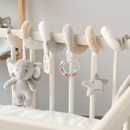 Kiokids Hängende Babyspielzeuge Spirale für Kinderbett und Kinderwagen Elefant für Neugeborene