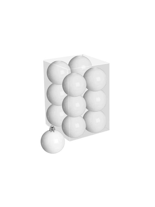 Hanging Ball Ornament Ornament Plastic White 4c...
