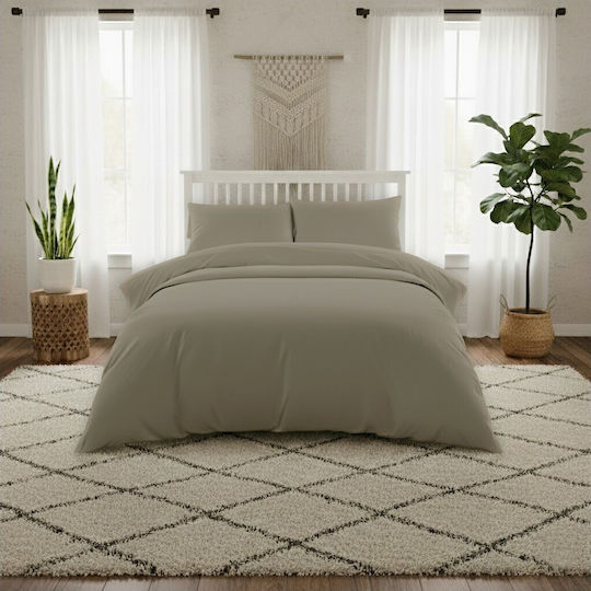 Melinen Lavish Σεντόνι King Size 270x270εκ. Olive/grey