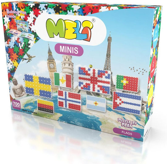 Meli Конструктори Minis Blocks Flags за 5+ Години 700 Бройки