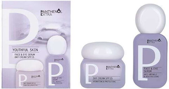 Panthenol Extra Skin Care Set for Αnti-ageing, Moisturizing & Brightening 2pcs
