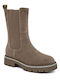Leder Stiefeletten Damen Braun