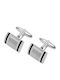 Ascot Cufflinks in Silver Color