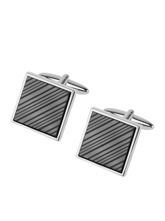 Ascot Manschettenknöpfe in Silber Farbe