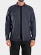 Herrenhemden Langärmeliges Flanell Overshirt Blau Indigo