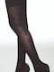 Women's Pantyhose Black with Print