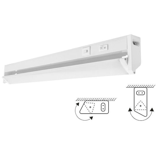 Linear Under-Cabinet Light Led with Switch Ygr04k Adjustable Direction 4W 3000K 4000K 6500K 400lm 30x6.1x2.4cm White