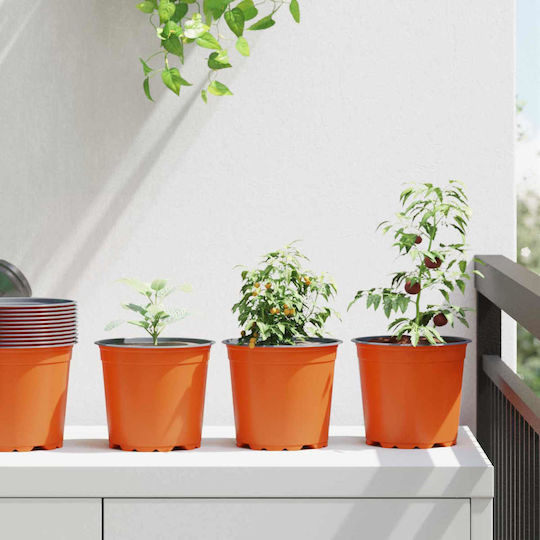 vidaXL Set 50 Ghivece De Flori Ceramice Portocalii 15x13cm